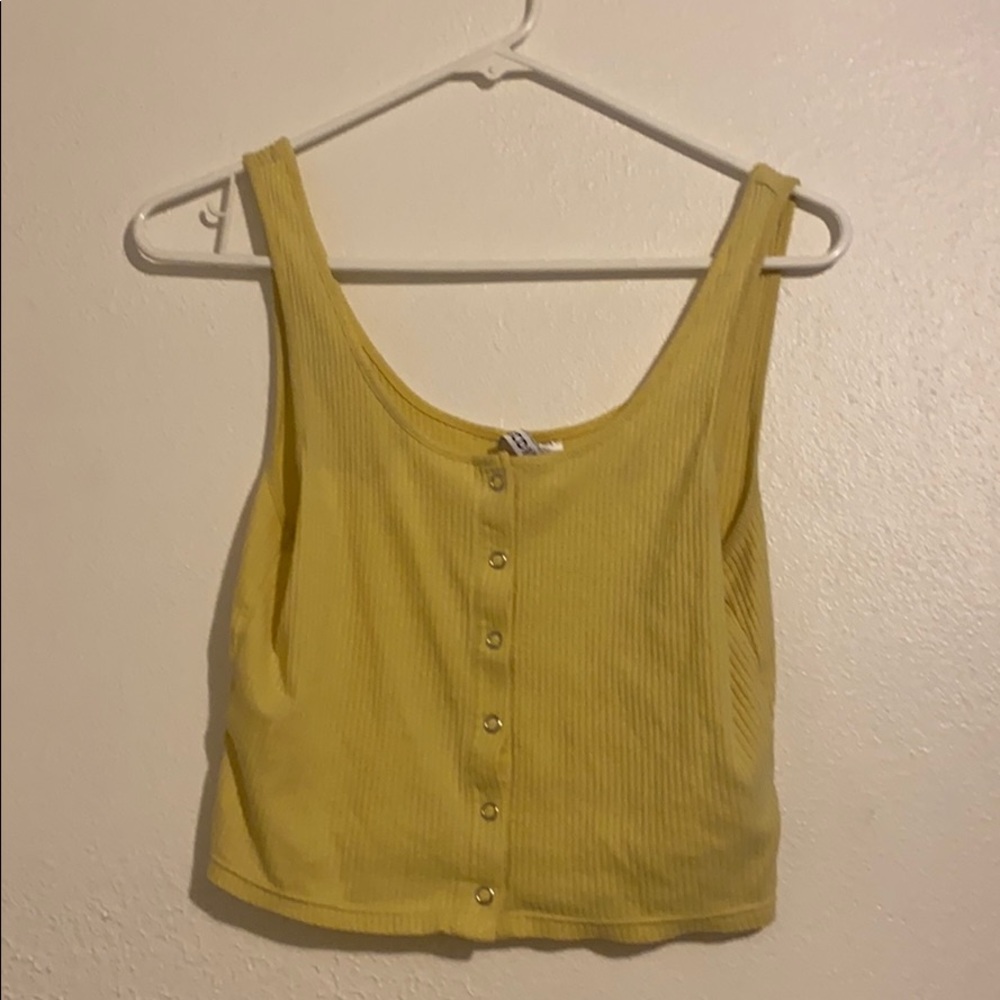 yellow crop top
